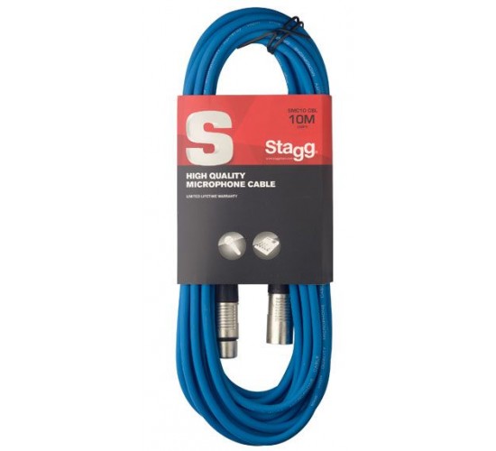 Stagg SMC10 CBL микрофонный шнур, xlr-xlr, длина 10 метров, цвет синий