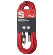 Stagg SMC10 CRD микрофонный шнур, xlr-xlr, длина 10 метров, цвет красный