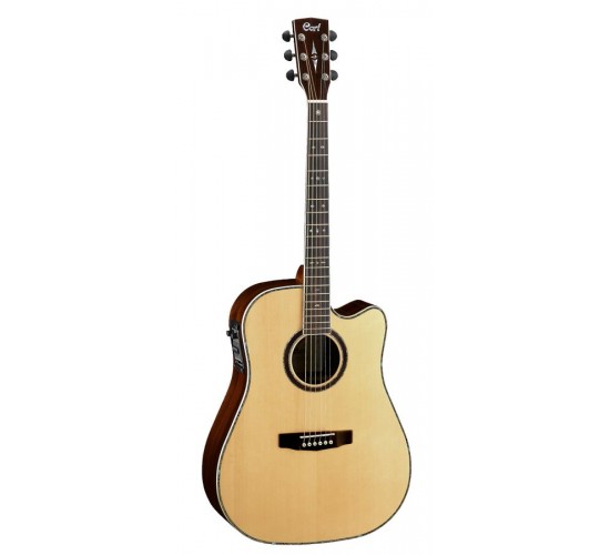 Cort MR740FX NAT электроакустическая гитара, цельный массив, цвет натуральный лак