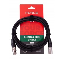 Force FMC-14/3 шнур микрофонный XLR (F) - XLR (M)  (3мх6мм)