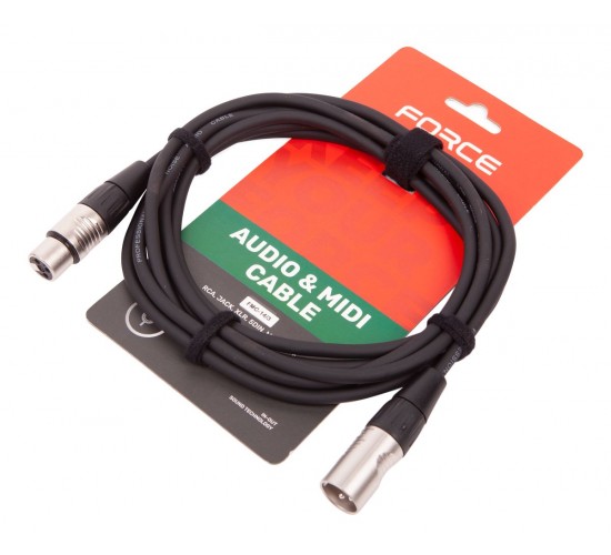 Force FMC-14/3 шнур микрофонный XLR (F) - XLR (M)  (3мх6мм)