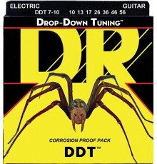 DR DDT7-10 Drop-Down Tuning Комплект струн для 7-струнной электрогитары, никелированные, 10-56