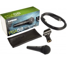 Shure PGA58-QTR-E кардиоидный вокальный микрофон c выключателем, с кабелем XLR -1/4