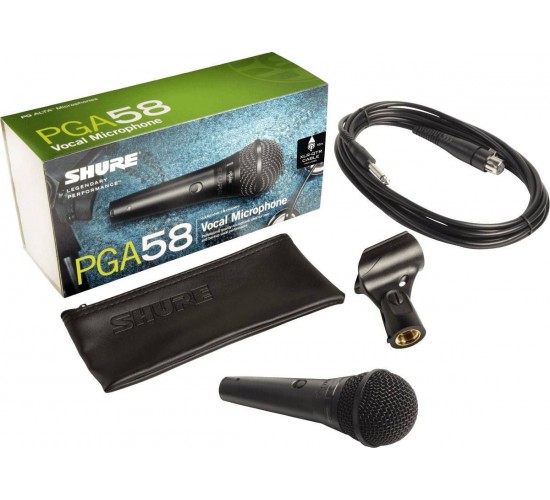 Shure PGA58-QTR-E кардиоидный вокальный микрофон c выключателем, с кабелем XLR -1/4