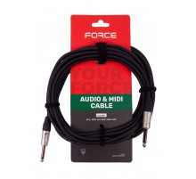 Force FGC-20/6 шнур гитарный Jack1/4«(M) -Jack1/4»(M), 6 метров