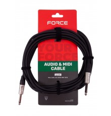 Force FGC-20/6 шнур гитарный Jack1/4«(M) -Jack1/4»(M), 6 метров