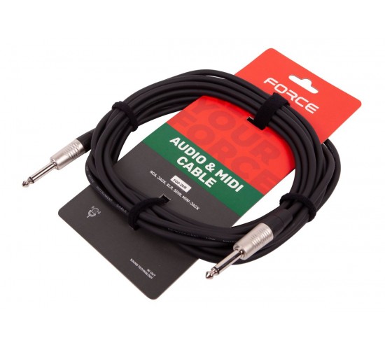 Force FGC-20/6 шнур гитарный Jack1/4«(M) -Jack1/4»(M), 6 метров