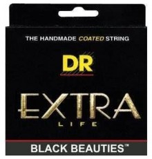 DR BKA-10 Струны для акустической гитары, серия Extra Life, Black Coated 10-48w