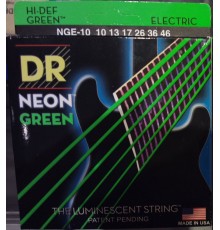 DR NGE-10 Струны для электрогитары NEON Green Electric 10-46