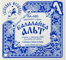 Господин Музыкант BA4/80 Комплект струн для балалайки-альт (сталь+Л-80)
