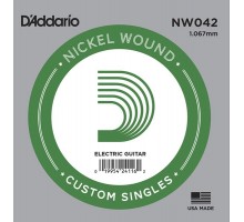 D'Addario NW042 Nickel Wound Отдельная струна для электрогитары, .042