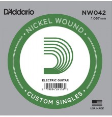 D'Addario NW042 Nickel Wound Отдельная струна для электрогитары, .042