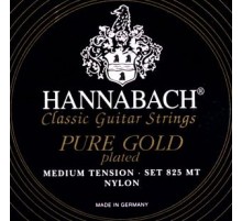 Hannabach 825MT Black PURE GOLD Комплект струн для классической гитары нейлон/позолоченные
