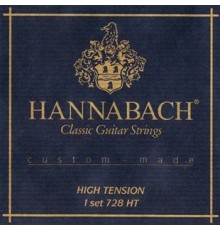 Hannabach 728HT Custom Made Blue Комплект струн для классической гитары, сильное натяжение 728HT