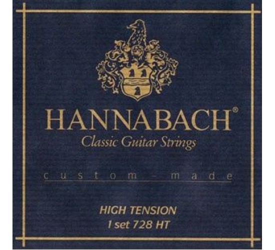 Hannabach 728HT Custom Made Blue Комплект струн для классической гитары, сильное натяжение 728HT