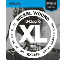 D'Addario EXL148 XL NICKEL WOUND Струны для электрогитары Extra Heavy 12-60