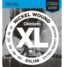 D'Addario EXL148 XL NICKEL WOUND Струны для электрогитары Extra Heavy 12-60