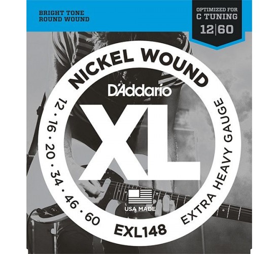 D'Addario EXL148 XL NICKEL WOUND Струны для электрогитары Extra Heavy 12-60