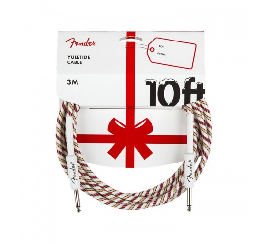 Fender 10' Yuletide RED/GRN инструментальный кабель, длина 3м