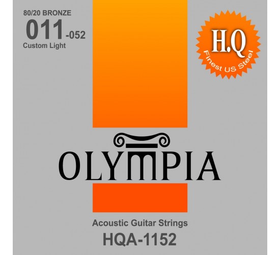 Olympia HQA1152 струны для акуст.гитары 80/20 Bronze (11-15-22w-32-42-52)