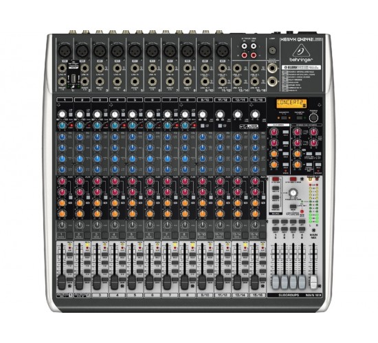 Behringer QX2442USB микшер, 16 каналов, USB/Audio интерфейс, DSP, 8 каналов компрессоров,4 группы