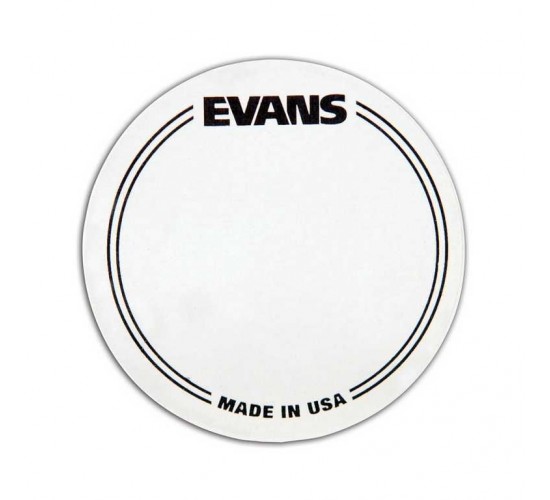 Evans EQPC1 Наклейка нейлоновая на рабочий пластик бас барабана, прозрачная, одиночная педаль, кругл