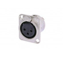 MrCable MRX3PF-G-D Панельный разъем XLR, 3-х контактный гнездо/мама