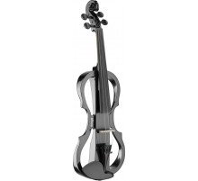 Stagg EVN X-4/4 MBK Электроскрипка 4/4 Цельный клен, лакированный корпус, цвет черный металлик.