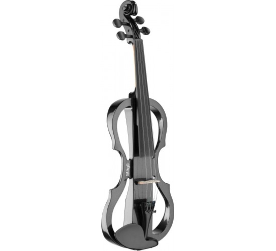 Stagg EVN X-4/4 MBK Электроскрипка 4/4 Цельный клен, лакированный корпус, цвет черный металлик.