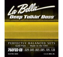 La Bella 760FGS-CB Gold Flats Комплект струн для 6-струнной бас-гитары, 29-128, сплав бронзы 760FGS-CB