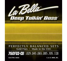 La Bella 760FGS-CB Gold Flats Комплект струн для 6-струнной бас-гитары, 29-128, сплав бронзы 760FGS-CB