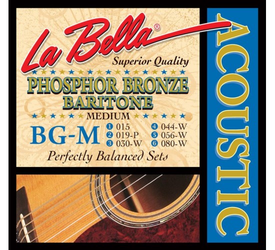 La Bella BG-M Комплект струн для гитары Баритон 15-80