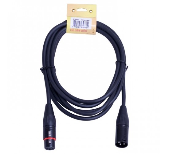 Superlux CFM2.5FM балансный сигнальный кабель, 2,5 м, XLR3F - XLR3M, сечение проводников 0,13 мм