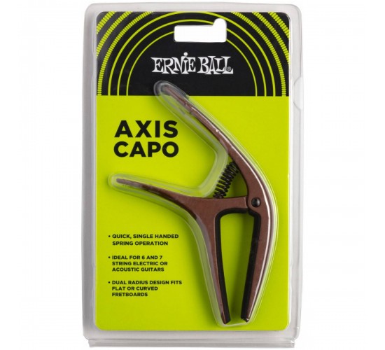 Ernie Ball 9602 Каподастр Axis универсальный, пружинный, цвет бронзовый