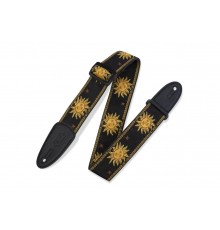 Levy's MPJG-SUN-BLK Print Series Ремень для гитары, тканый, солнце/черный