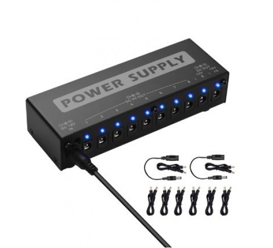 Power Supply PS-12V блок питания для гитарных эффектов на 8 выходов