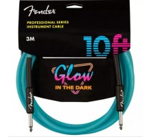 Fender 10' Professional Inst Glow in the Dark инструментальный кабель, Blue, длина 3м