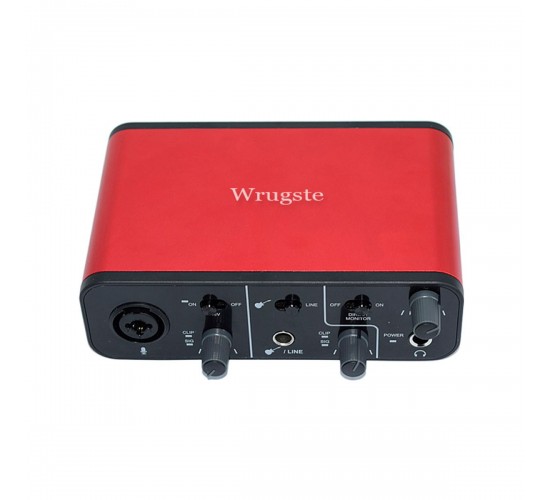 Wrugste GV-AR005 аудиоинтерфейс USB, 2 входа (XLR+Jack)/2 выхода