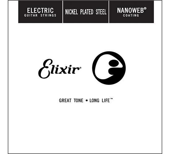 Elixir 15232 Nanoweb Отдельная струна для электрогитары, никелированная, .032