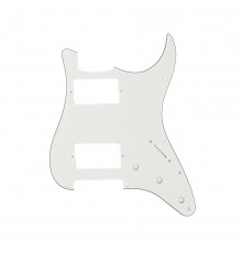 Musiclily MX1379AW Защитная накладка электрогитары Fender Stratocaster HH, 3 слоя, белая