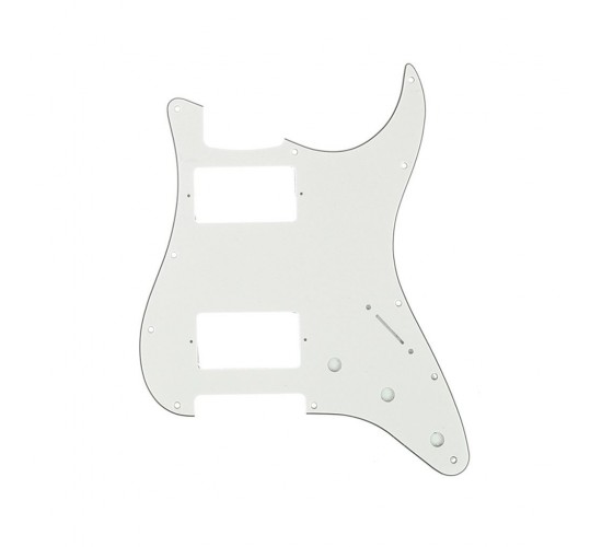 Musiclily MX1379AW Защитная накладка электрогитары Fender Stratocaster HH, 3 слоя, белая