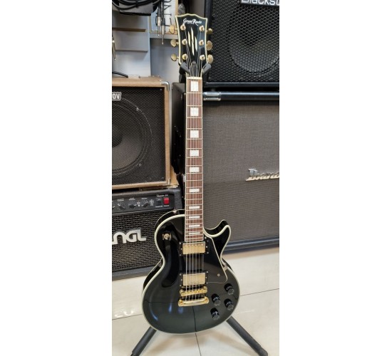 Grass Roots Les Paul Custom электрогитара, цвет черный, Корея USED