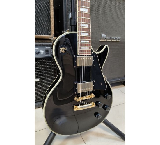 Grass Roots Les Paul Custom электрогитара, цвет черный, Корея USED
