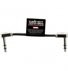 Ernie Ball 6407 соединительный кабель stereo плоский,7.5 см,угловой джек/угловой джек, черный