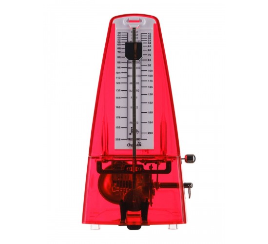 Cherub WSM-330TRD Метроном механический прозрачный красный
