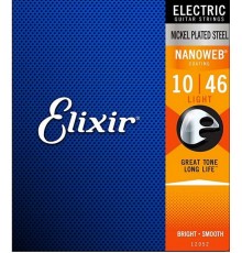 Elixir 12052 NANOWEB Комплект струн для электрогитары, Light, 10-46