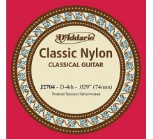 D'Addario J2704 Classical Отдельная 4-ая струна для классической гитары, нейлон, норм. натяжение