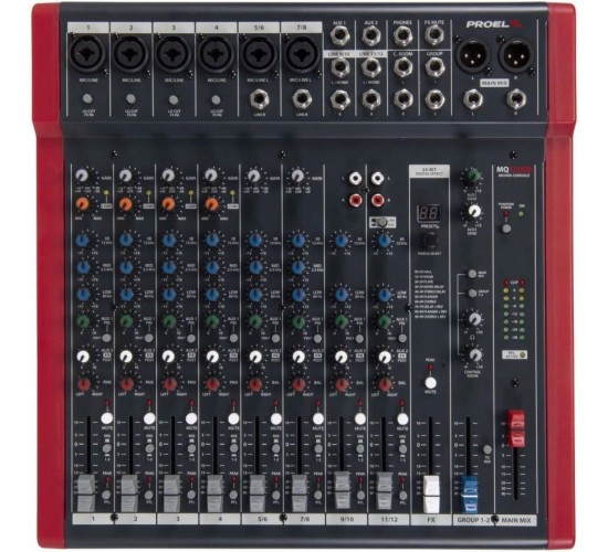 Proel MQ12USB 12-канальный микшерный пульт с DSP-процессором и USB-интерфейсом