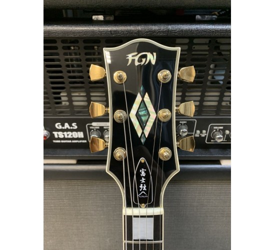 Fujigen FGN Les Paul Custom электрогитара, цвет черный, Япония 2013 USED