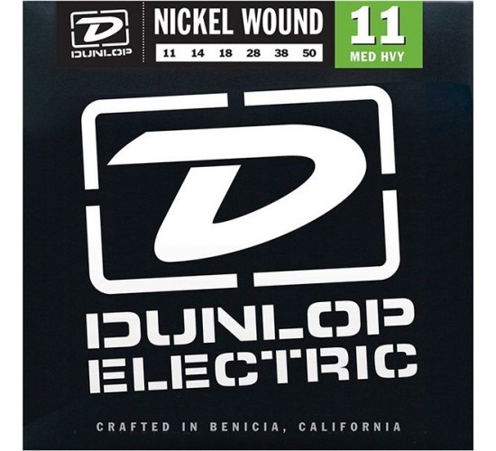 Dunlop DEN1150 комплект струн для электрогитары, никелированные, Medium Heavy, 11-50